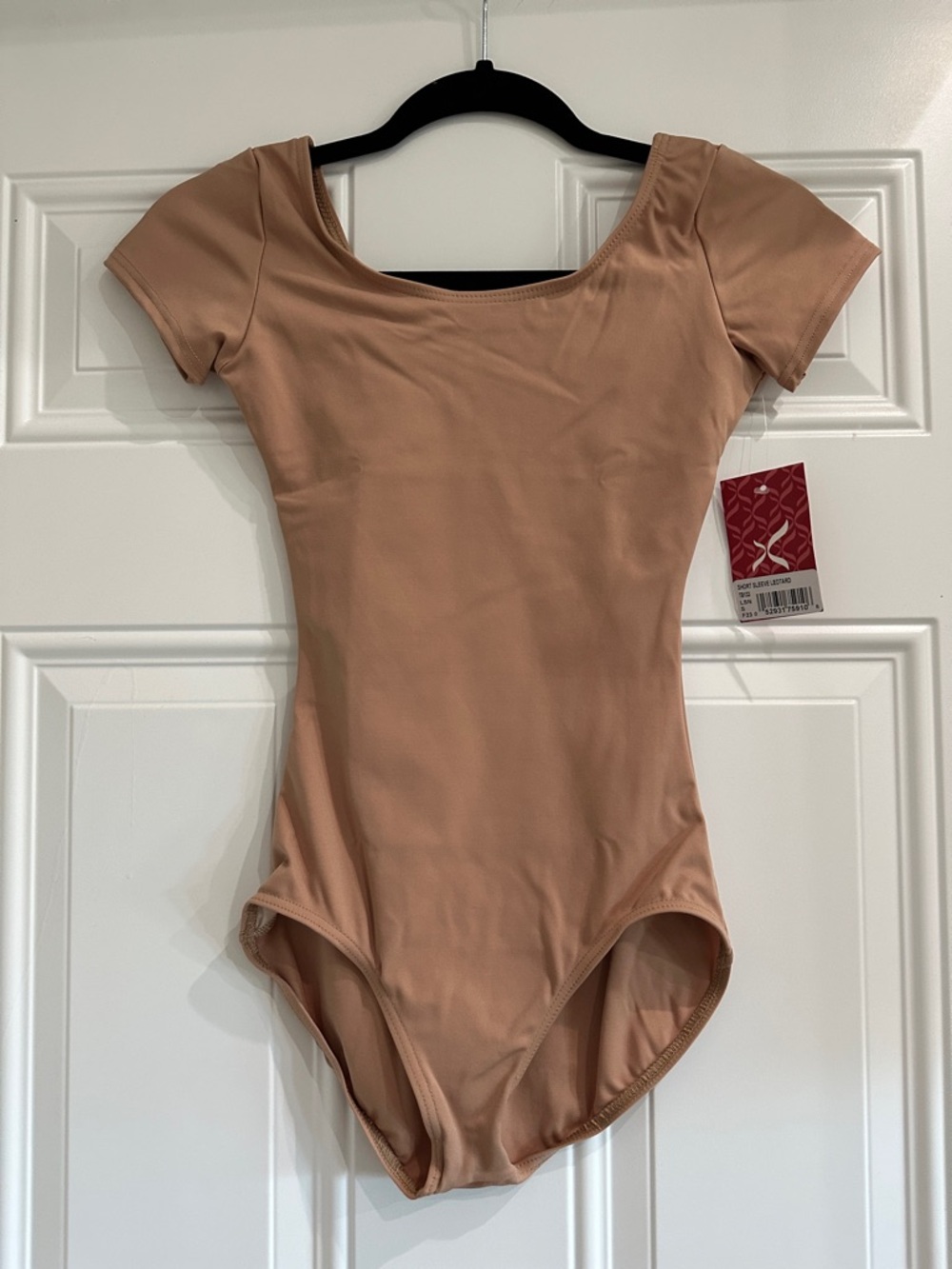 Capezio Short Sleeve Dance Leotard in Nude Tan
